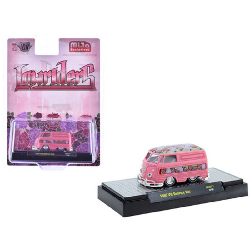 1/64 M2 Machines 1960 Volkswagen Delivery Shor Van Lowriders Limited Edition (Metallic Pink) Diecast Car Model