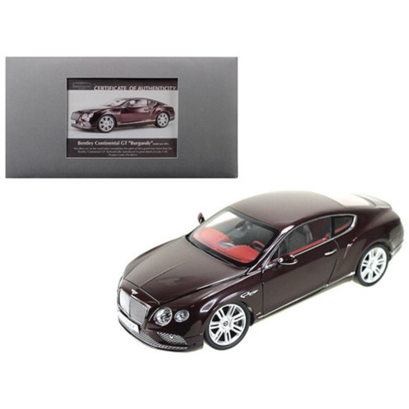2016 Bentley Continental GT LHD Burgundy 1/18 Diecast Model Car by Paragon