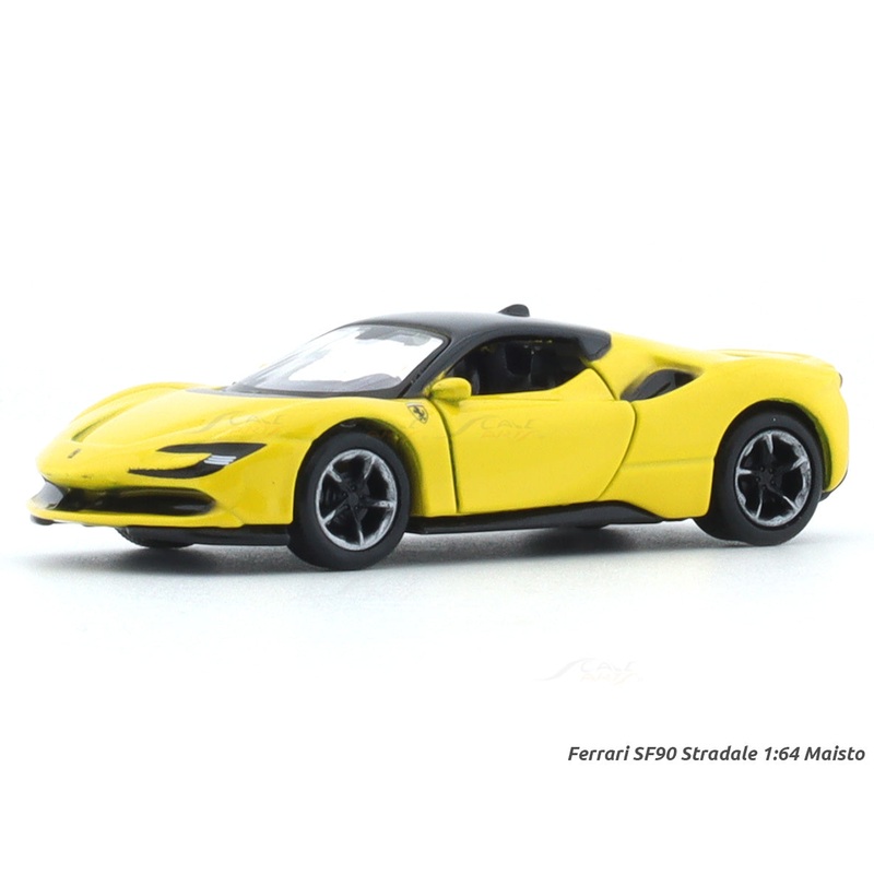 Ferrari SF90 Stradale Yellow 1:64 Maisto licensed diecast scale model car
