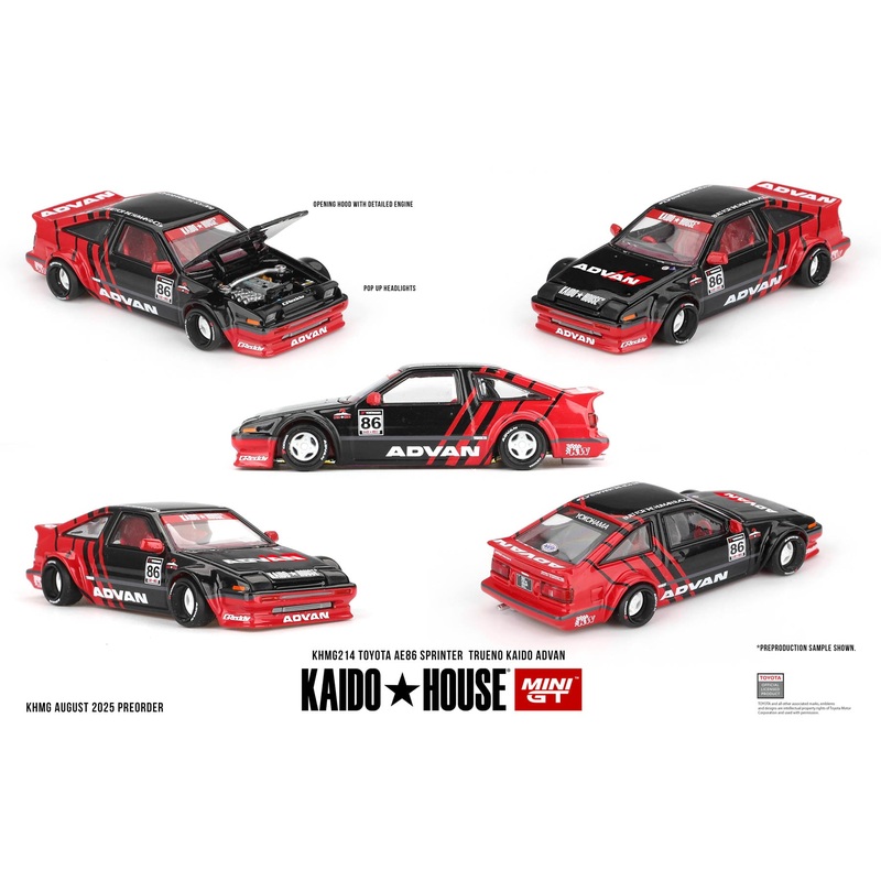 [Preorder] Kaido House x Mini GT 1:64 Toyota AE86 Sprinter Trueno Kaido ADVAN KHMG214