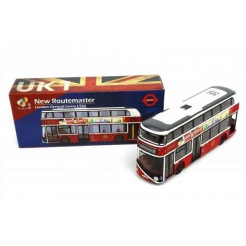 1/110 Tiny City #UK1 New Routemaster Bus London General Livery LT60 Diecast Car Model