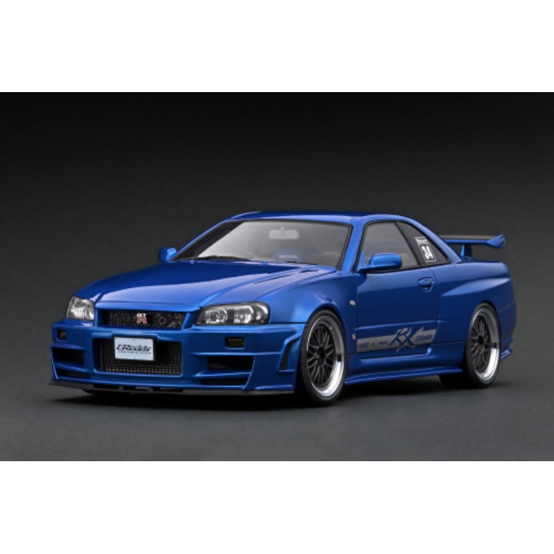 1/18 Ignition Model NissanTRUST GReddy 34RX Blue Metallic