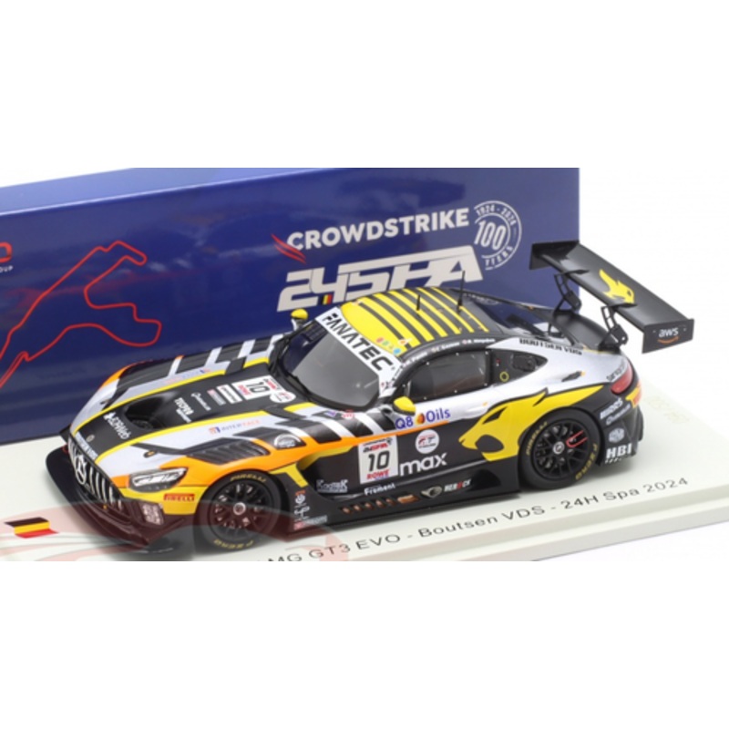 1/43 Spark Mercedes-AMG GT3 EVO No.10 Boutsen VDS 24H Spa 2024 A. Panis  C. Gazeau  R. Meyuhas  S. Baud Car Model