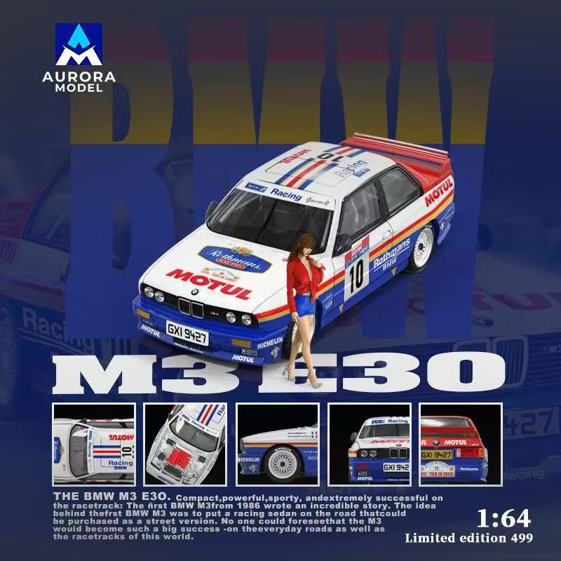 [Preorder] Aurora Model 1:64 BMW E30 Rothmans and McLaren 720S Shark (4 Versions) Rothmans Regular Version