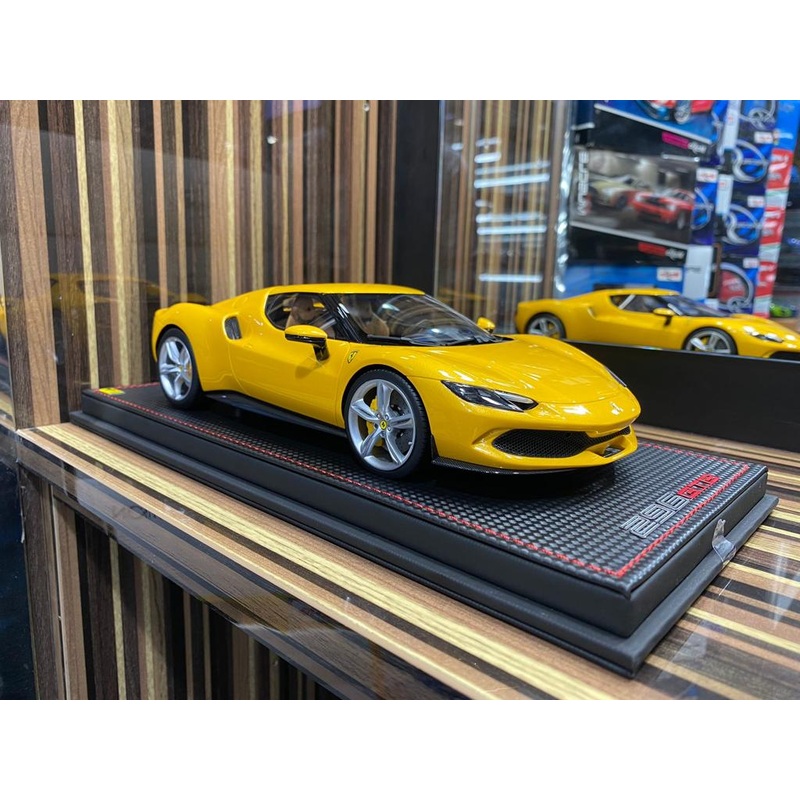 Ferrari 296 GTB Yellow 1/18 Diecast car by MR Collection