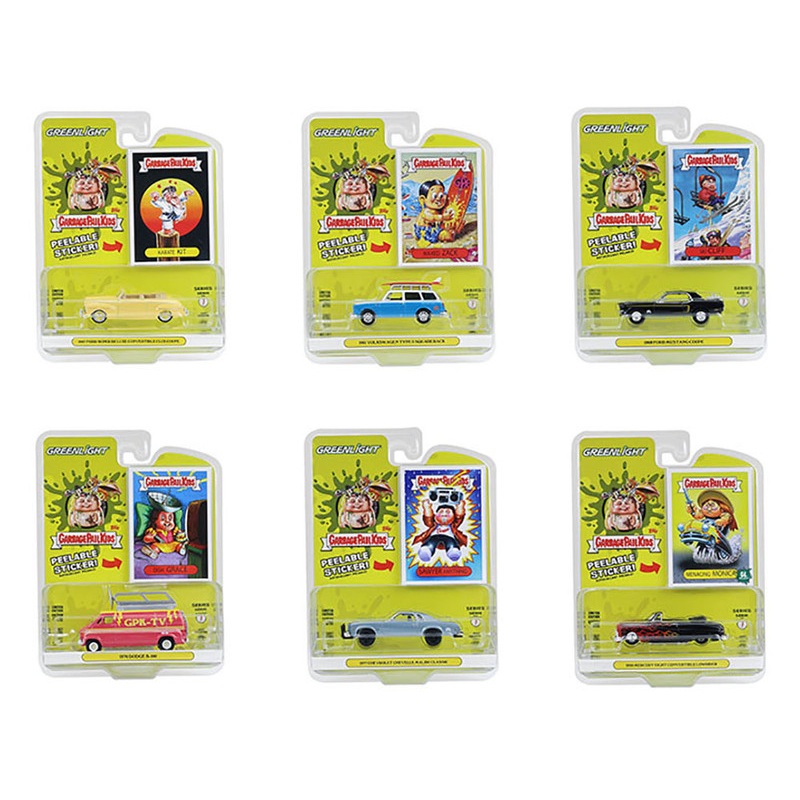"Garbage Pail Kids" Set of 6 pieces Series 7 1/64 Diecast Models by Greenlight