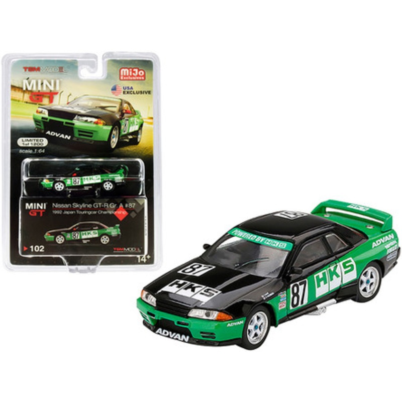 Nissan GT-R Gr. A #87 "HKS" Japan Touringcar Championship (1992) Limited Edition to 1200 pieces Worldwide 1/64 Diecast Model Car by True Scale Miniatures