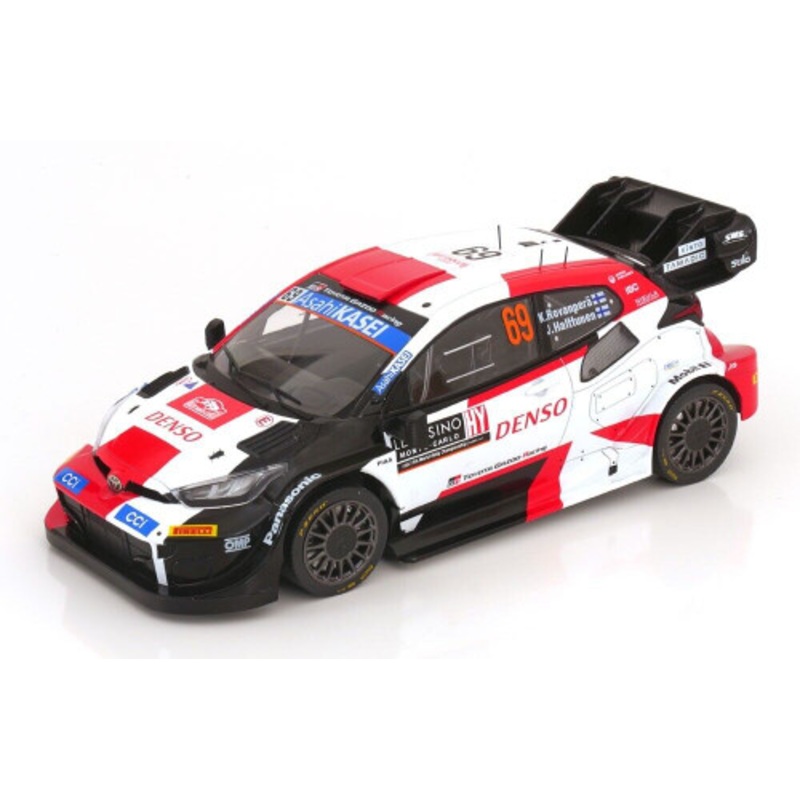 1/18 Ixo 2023 Toyota GR Yaris Rally1 #69 2nd Rally Monte Carlo Toyota Gazoo Racing WRT Kalle Rovanper, Jonne Halttunen Car Model