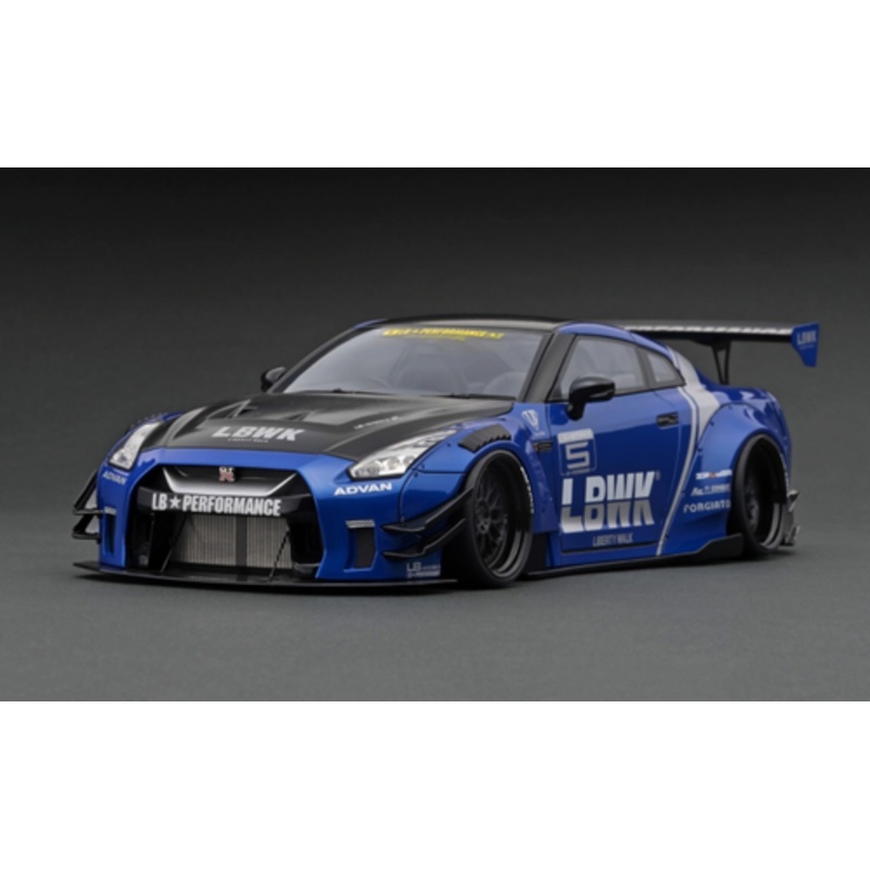 1/43 Ignition Model LB-WORKS Nissan GT-R R35 type 2 Blue Resin Car Model