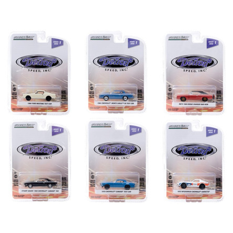 "Detroit Speed Inc." Set of 6 pieces Series 1 1/64 Diecast Model Cars by Greenlight