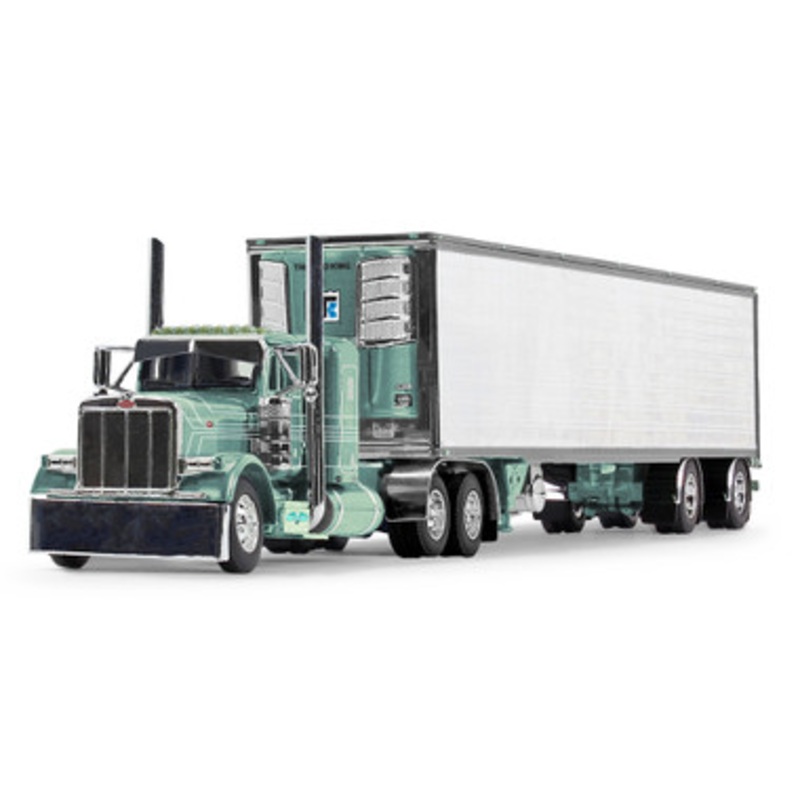 LSAST ONE = DCP by FG 1:64 Peterbilt 379 w/Flat Top Sleeper & 53' Utility Reefer Trailer: Preferred Materials (PMI) "Color of Money"