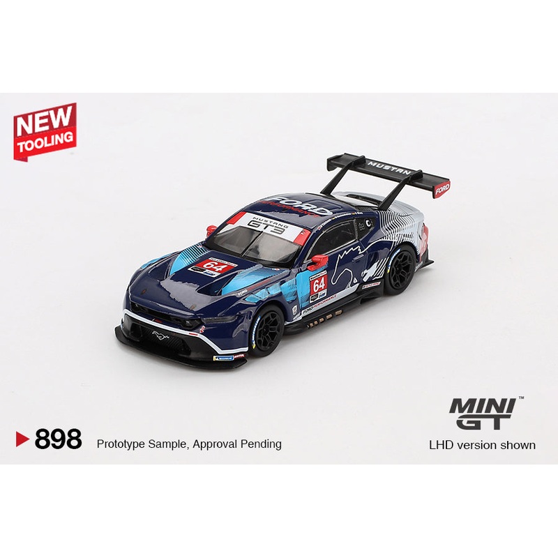 [Preorder] Mini GT 1:64 Ford Mustang GT3 #64 Ford Multimatic Motorsports 2024 IMSA Daytona 24 Hrs MGT00898 Paper Box