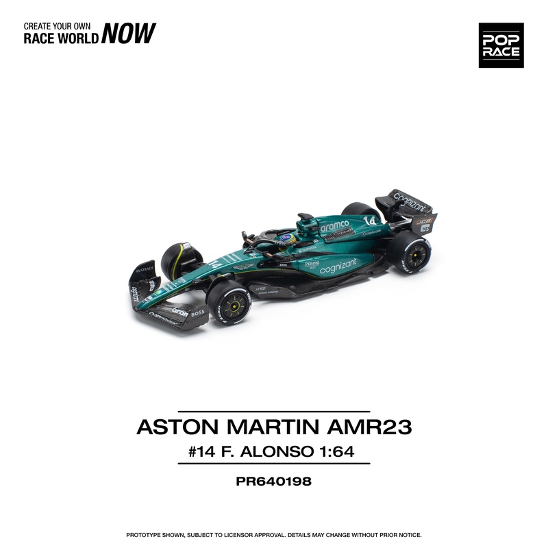 [Preorder] POPRACE 1:64 ASTON MARTIN AMR23 F1 - #14 F. ALONSO