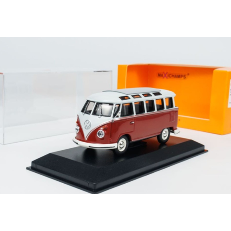 1/43 Minichamps 1961 Volkswagen VW T1 Samba (Red) Car Model