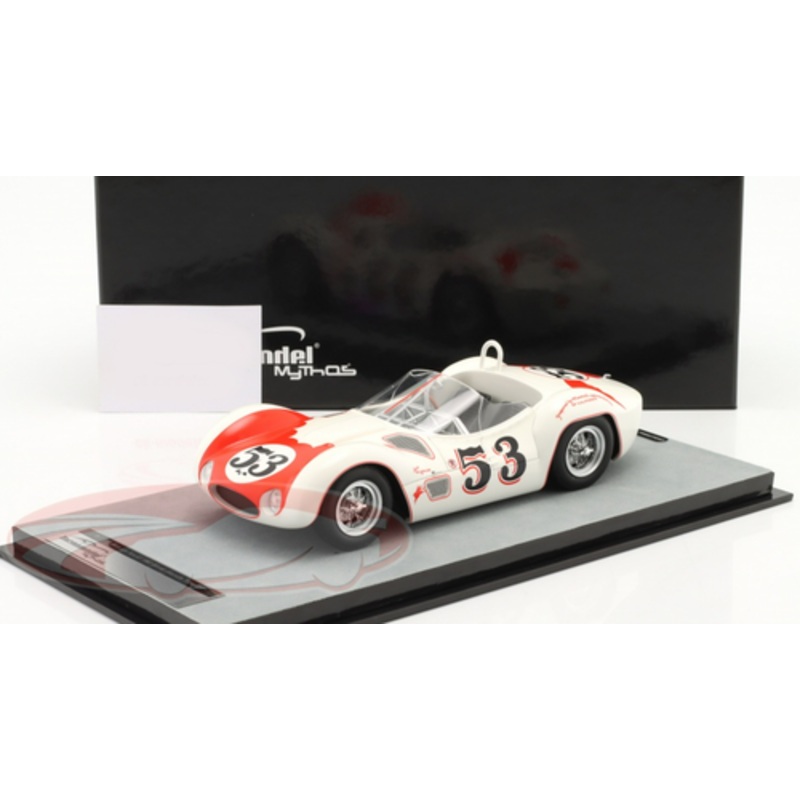 1/18 Technomodel 1960 Maserati Tipo 61 Birdcage #53 Winner Riverside 200 Miles Resin Car Model Limited 75 Pieces