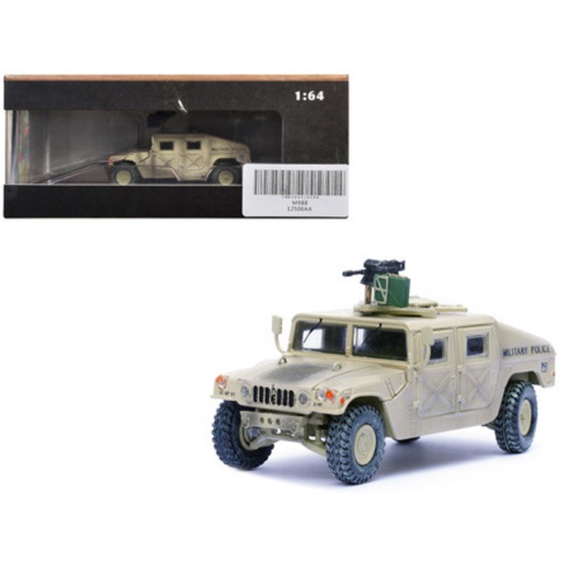 M988 Modern 44 Utility Vehicle with Grenade Launcher Desert Sand "Military Police 4th Traffic Platoon A company 92nd MP Battalion 89th MP Brigade Ad Daman Saudi Arabia Gulf War" (1990) "Military Miniature" Series 1/64 Diecast Model by Panzerkampf
