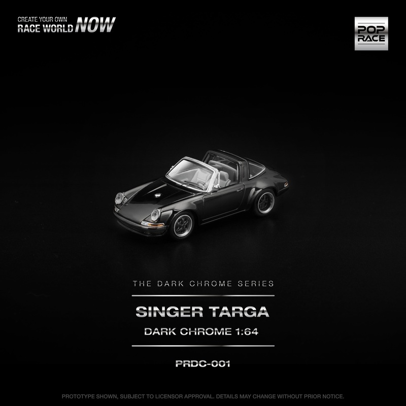 [Preorder] POPRACE 1:64 Singer Targa Dark Chrome PRDC001