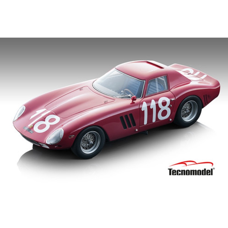 1/18 Tecnomodel Ferrari 250 GTO 64 Targa Florio 1965  Car #118 C. Ravetto - G. Starabba Car Model
