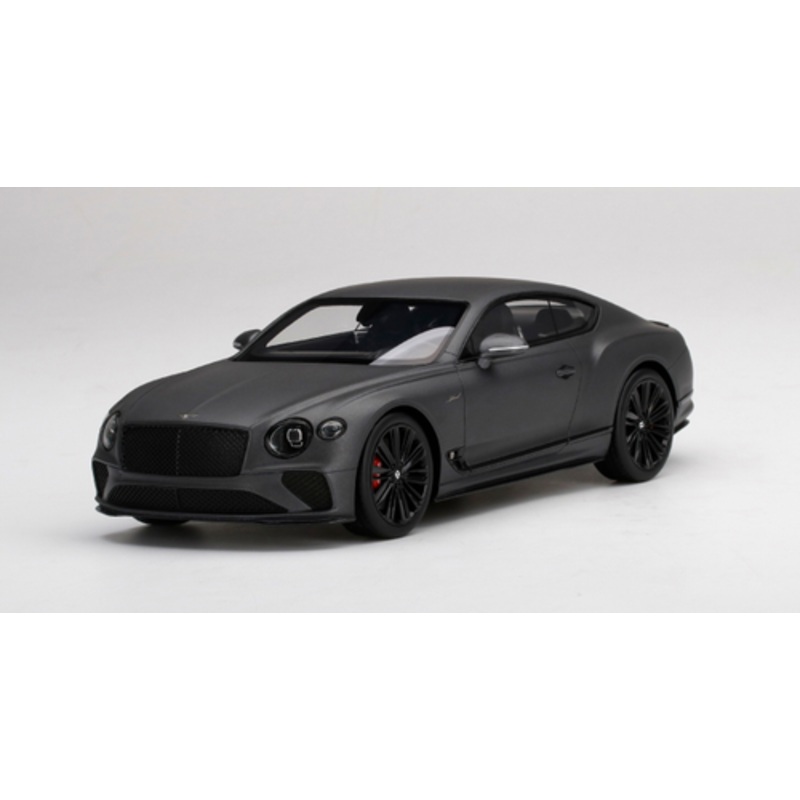 1/18 Top Speed 2022 Bentley Continental GT Speed (Anthracite Satin Grey) Resin Car Model