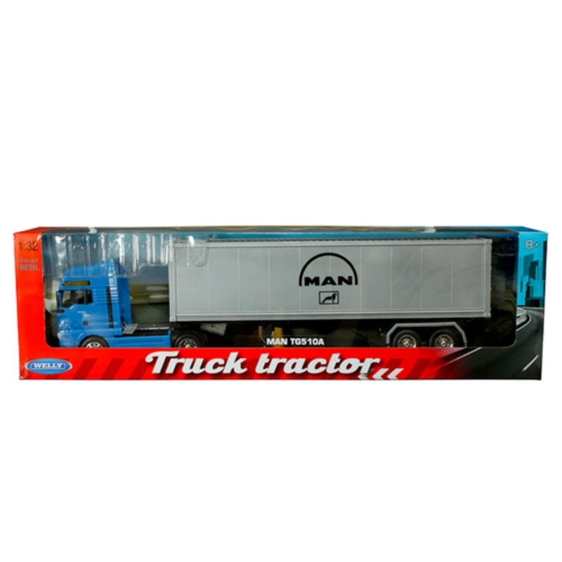 1/32 Welly MAN TG510A with Trailer Truck Tractor Diecast Car Model