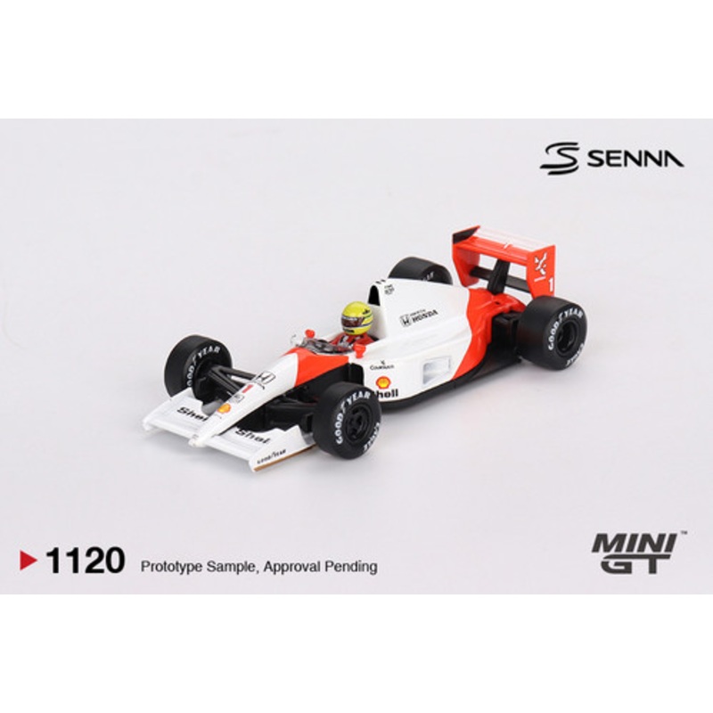 1/64 Mini GT 1991 Formula 1 McLaren MP4/6 #1 Ayrton Senna 1991 Japanese Grand Prix 2nd Place Diecast Car Model
