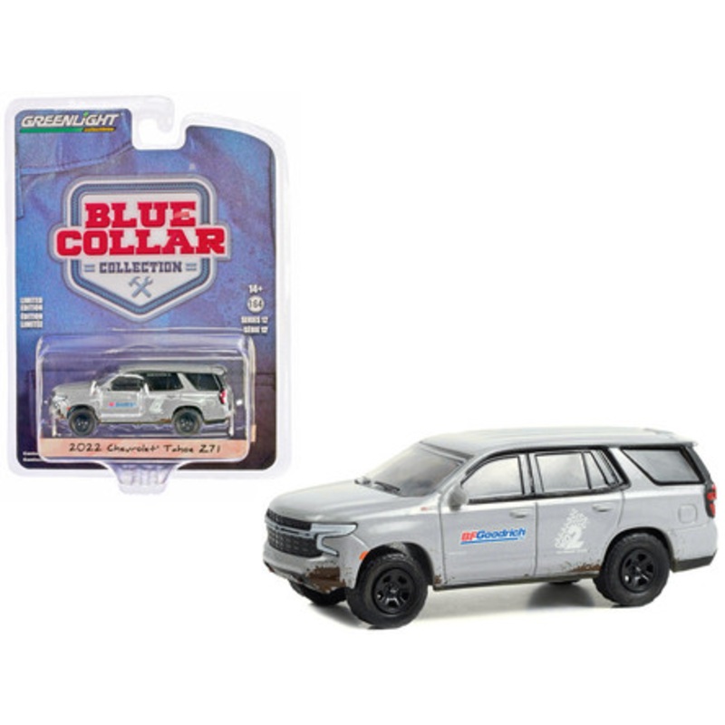 2022 Chevrolet Tahoe Z71 Gray Metallic (Dirty) "BFGoodrich" "Blue Collar Collection" Series 12 1/64 Diecast Model Car by Greenlight