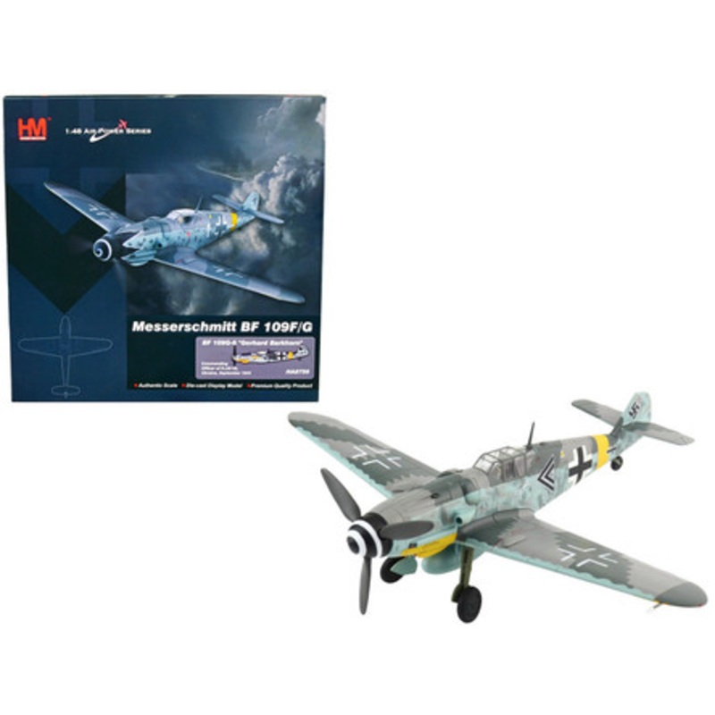 Messerschmitt BF 109G-6 Fighter Aircraft "Gerhard Barkhorn Commanding Officer of II./JG 52 Ukraine" (September 1943) "Air Power Series" 1/48 Diecast Model by Hobby Master