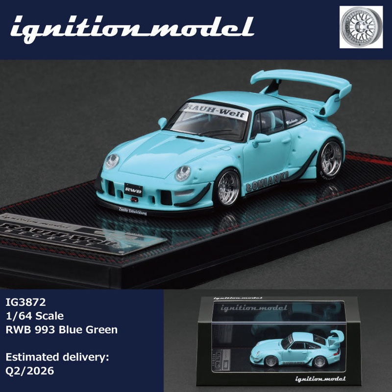 [Preorder] Ignition Model 1:64 Porsche RWB 993 Blue Green IG3872