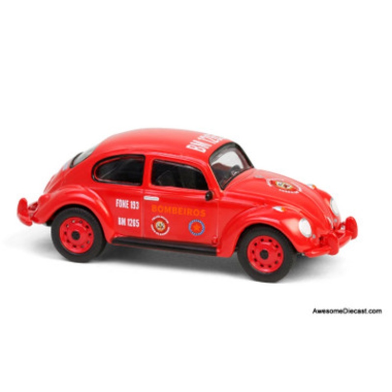 Volkswagen Classic Beetle, Corpo de Bombeiros da Polcia Militar (Military Police Fire Department- Brazil) 1:64 Diecast Model Car by Greenlight