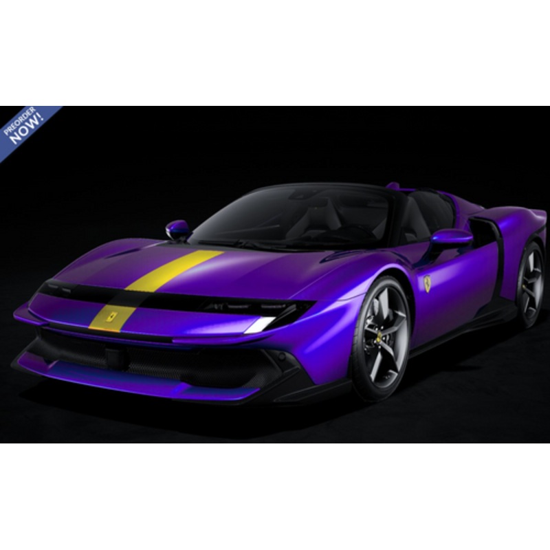 1/18 BBR Ferrari 849 Testarossa Spider (Hong Kong Purple with Yellow Stripe) Car Model
