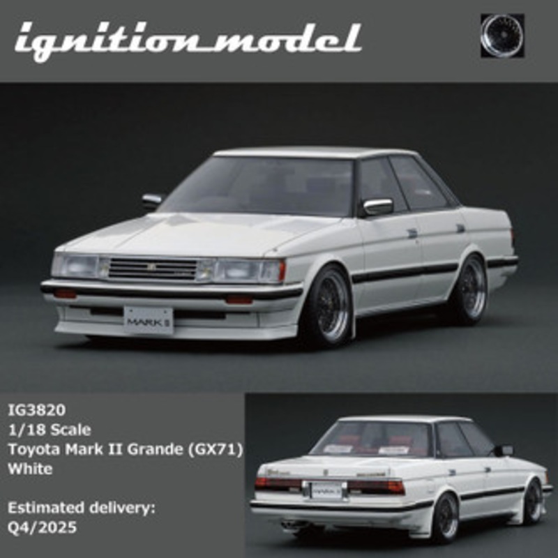 1/18 IG Ignition Model Toyota Mark II Grande (GX71) (White) Car Model