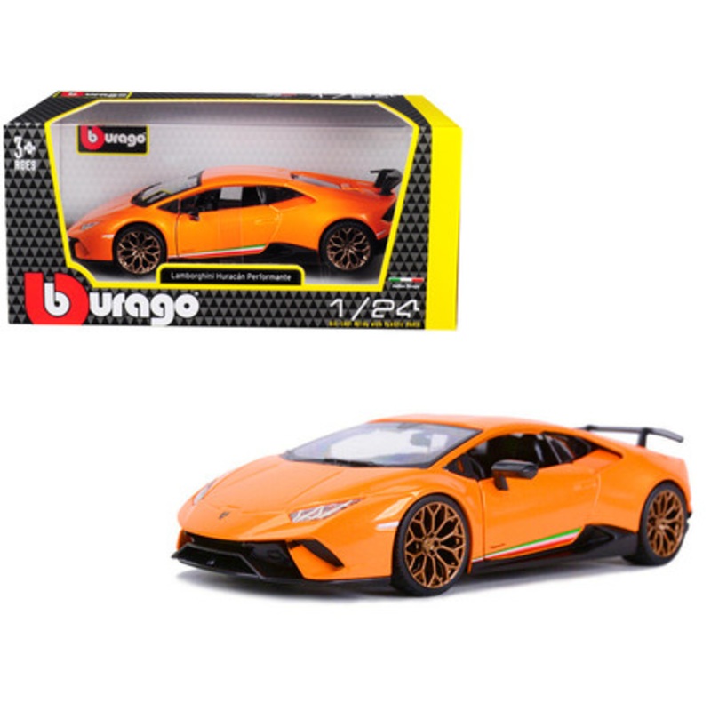 Lamborghini Huracan Performante Metallic Orange 1/24 Diecast Model Car by Bburago