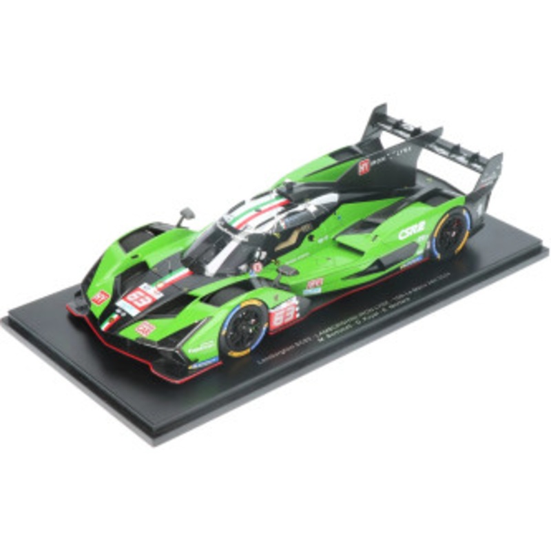 1/18 Spark Lamborghini SC63 No.63 LAMBORGHINI IRON LYNX 10th Le Mans 24H 2024 M. Bortolotti - D. Kvyat - E. Mortara Car Model