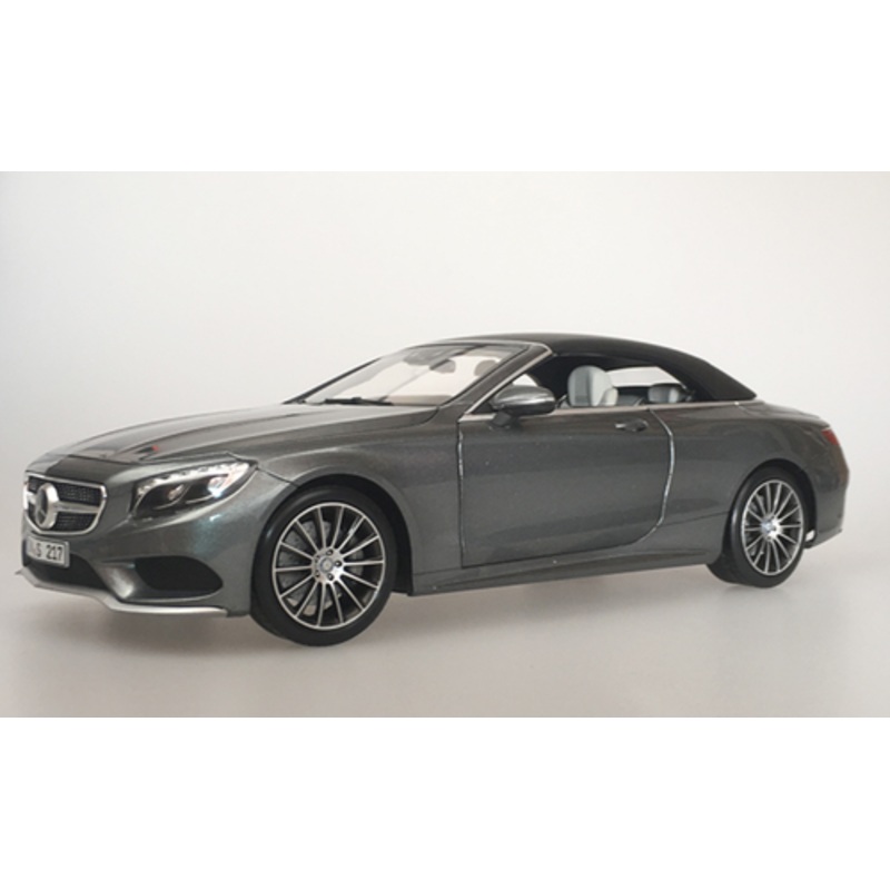 MINOR DAMAGE & DEFECT 1/18 Norev 2015 Mercedes-Benz Mercedes S-Class S-Klasse Convertible (Grey) Diecast Car Model (MISSING TOP COVER)