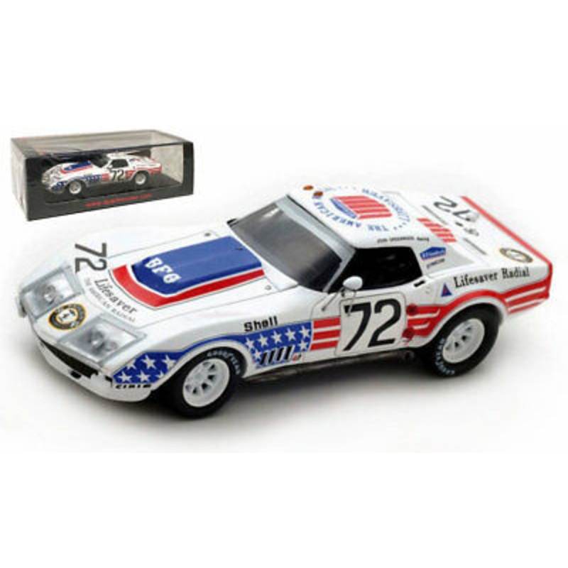 1/43 Chevrolet Corvette No.72 Le Mans 1972 J. Greenwood - A. Cudini - B. Darniche Car Model