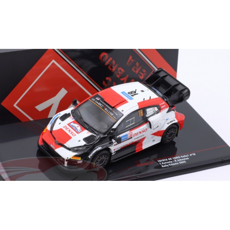 1/43 Ixo 2022 Toyota GR Yaris Rally1 #18 5th Rallye Estonia Toyota Gazoo Racing WRT NG Takamoto Katsuta, Aaron Johnston Car Model