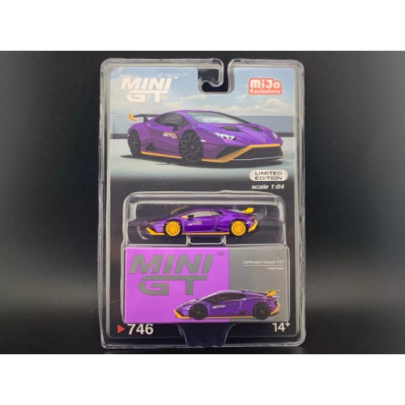 CHASE CAR 1/64 Mini GT Lamborghini Huracn STO (Viola Pasifae Purple) Diecast Car Model