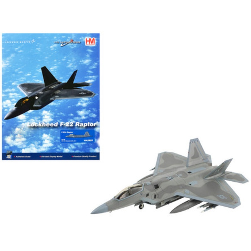Lockheed F-22A Raptor Stealth Aircraft "3rd Fighter Wing 525th Fighter Squadron Elmendorf Air Force Base" (2011) United States Air Force "Air Power Series" 1/72 Diecast Model by Hobby Master
