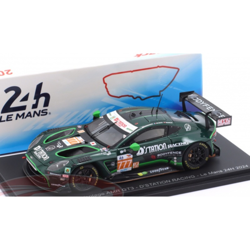 1/43 Spark Aston Martin Vantage AMR GT3 No.777D'STATION RACING Le Mans 24H 2024 S. Hoshino -M. Srensen- E. Bastard Car Model