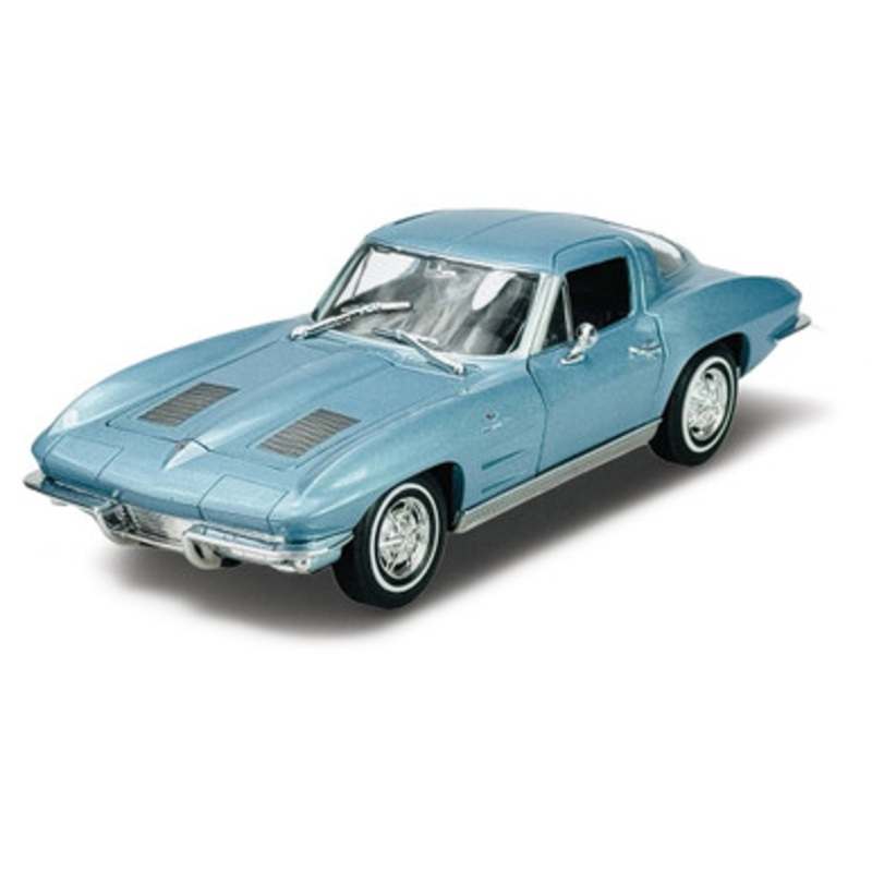 1963 Chevrolet Corvette Split Window Coupe - Blue 1:24 Scale Diecast Model Car by Welly