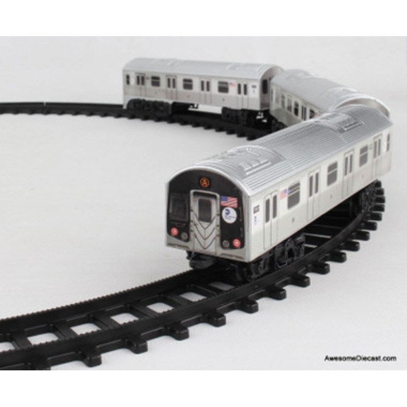 DWWT MTA Motorized 3 Piece New York Subway Train Set w/Track