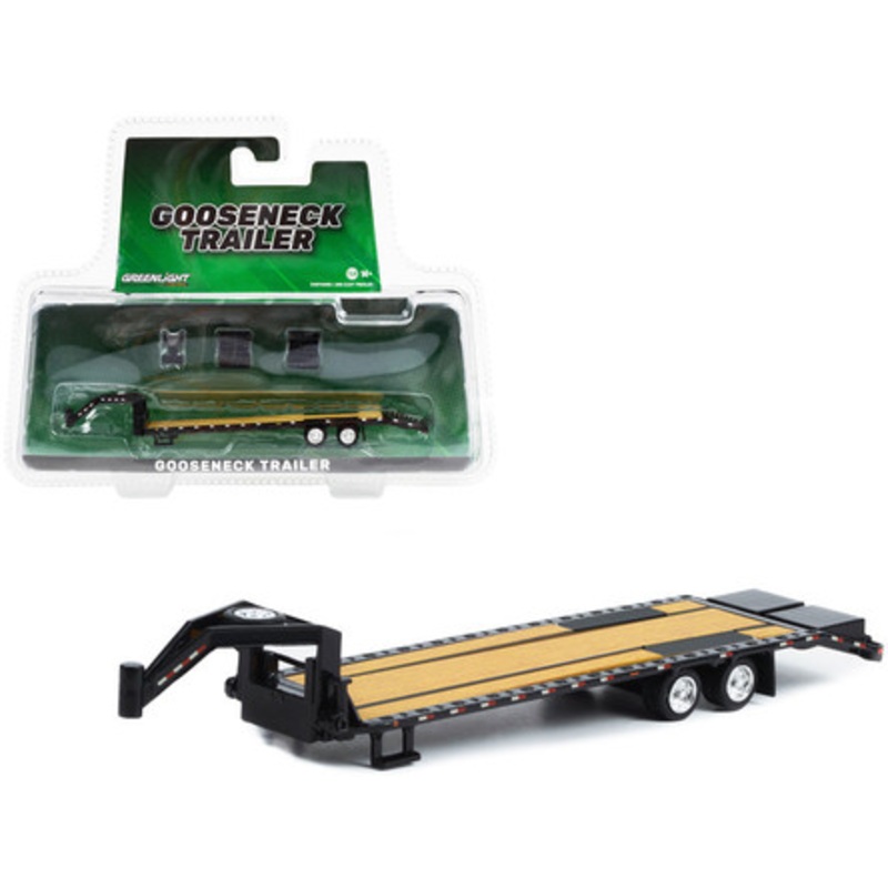Gooseneck Trailer Black 1/64 Diecast Model by Greenlight