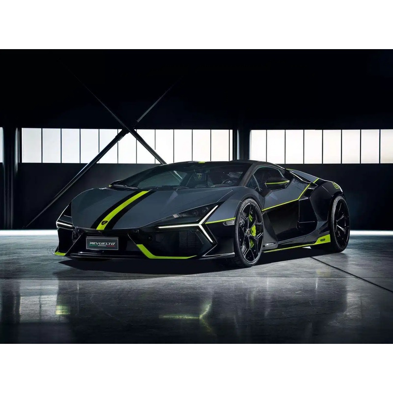 [Preorder] Looksmart 1:43 Lamborghini Revuelto Grigio Telesto with Nero Noctis / Verde Scandal Livery LS543K