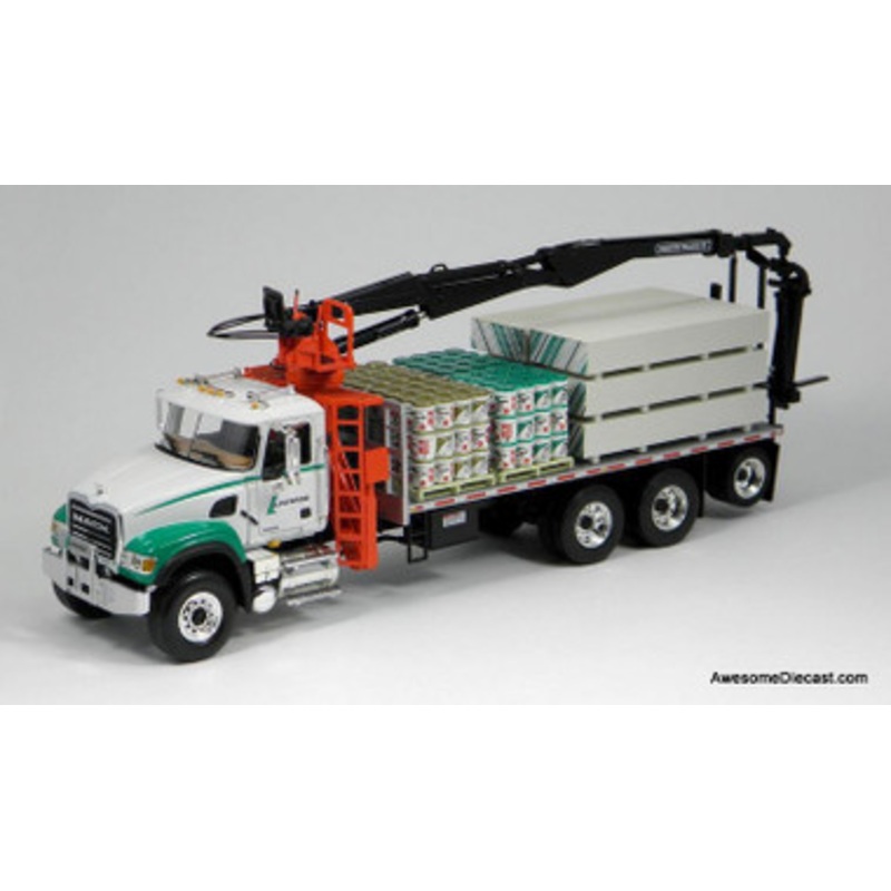 RARE!! First Gear 1:34 Mack Granite w/Prentice Telstik TS-33 Material Handler: Lafarge